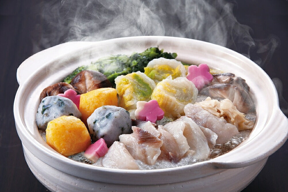 能登のふぐ(金沢塩麹漬)と加賀野菜つみれのお二人用料亭鍋セット