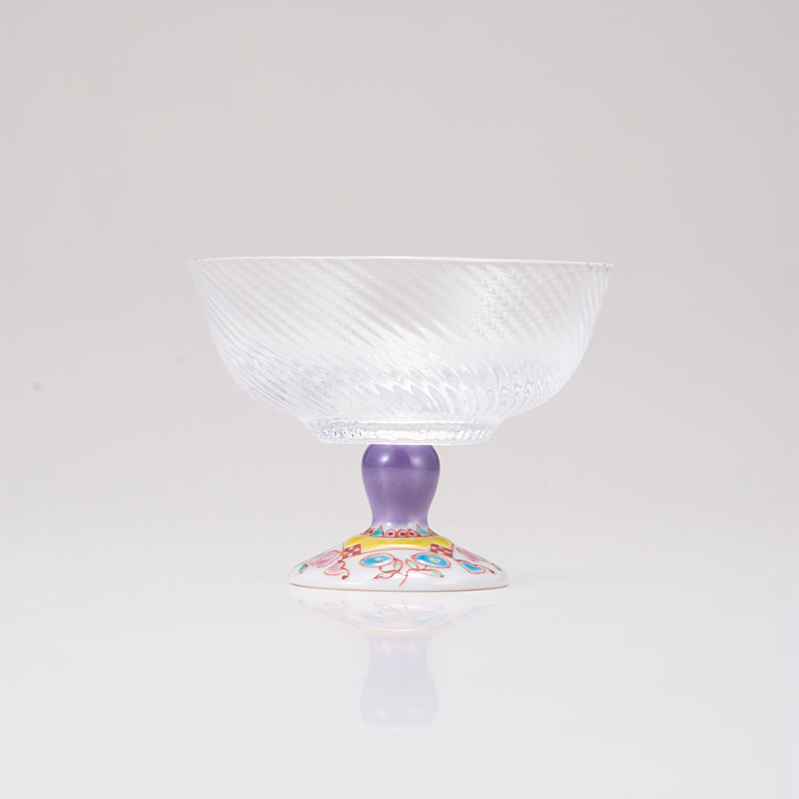 デザートグラス小(斜)フラワーハウス