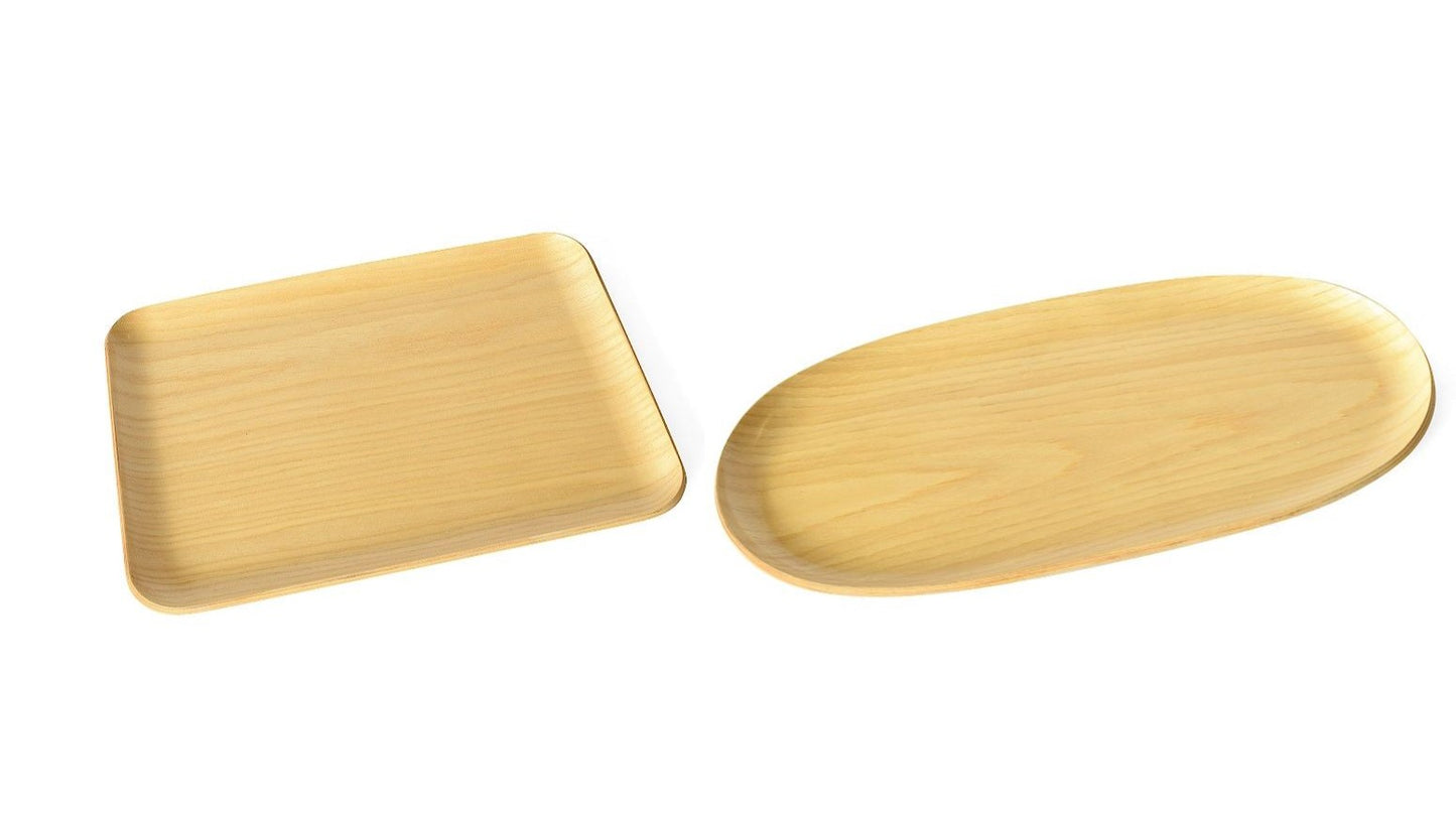 PASEMO マットトレイ/オーバルトレイ(オーク材)