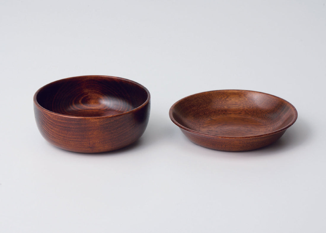 7013 ボウル・プレートセット／ウルシ