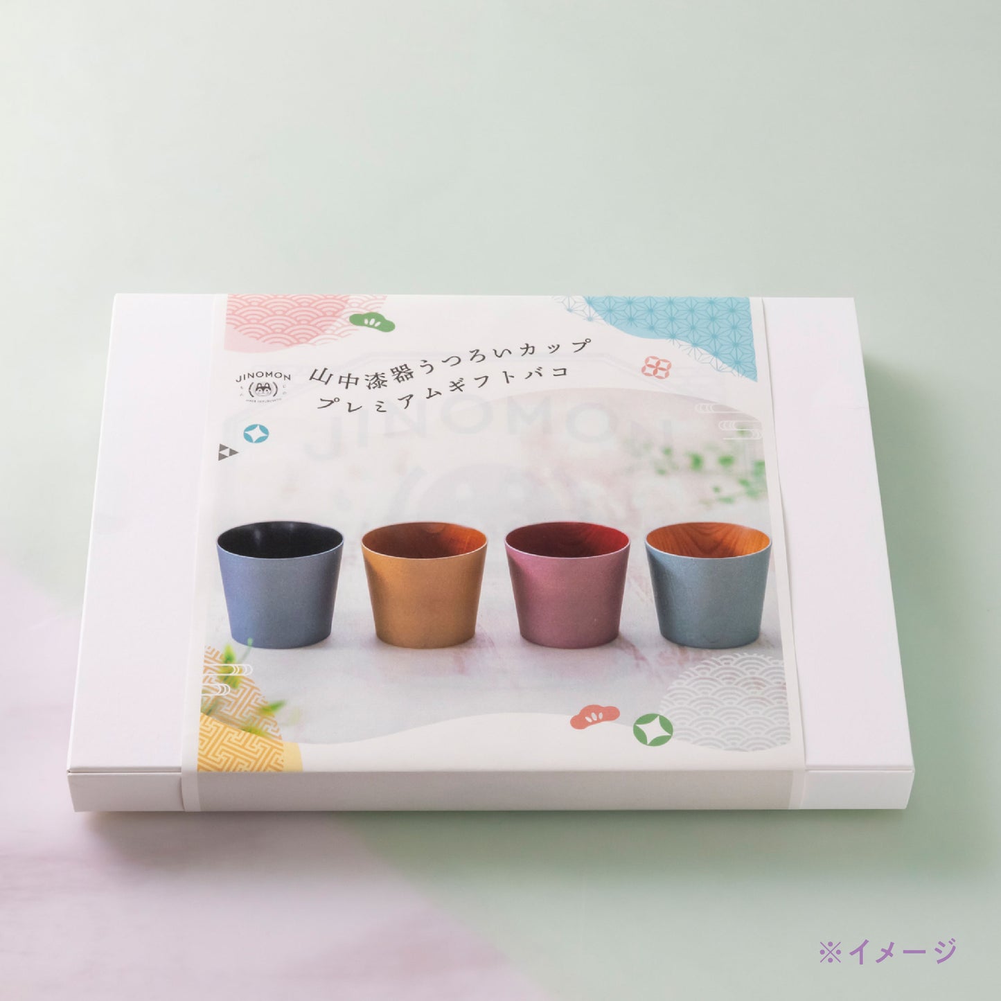 山中漆器うつろいカップ プレミアムギフトバコ （絵巻物なし）